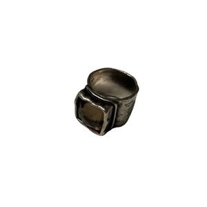 925 Vintage Smokey Quarts Ring